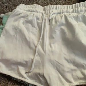 cute white sweatshorts